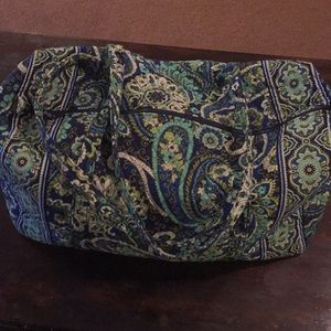 Vera Bradley Large Travel Duffel in Blue Paisley